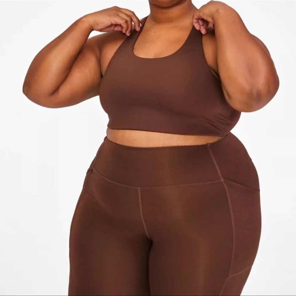 Girlfriend Collective | Simone High‎ Support Racerback Sports Bra Brown